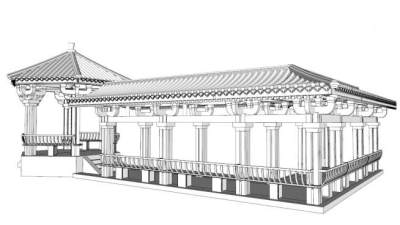 古典走廊su模型下载_sketchup草图大师SKP模型