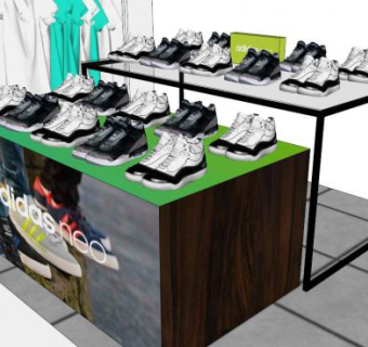 球鞋展示柜su模型下载_sketchup草图大师SKP模型