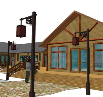 新农庄房屋su模型下载_sketchup草图大师SKP模型