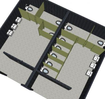 公共卫生间室内su模型下载_sketchup草图大师SKP模型