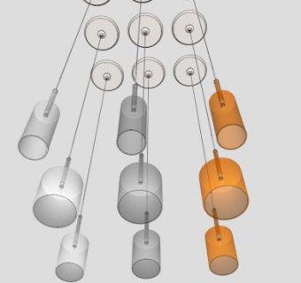 玻璃吊灯su模型下载_sketchup草图大师SKP模型