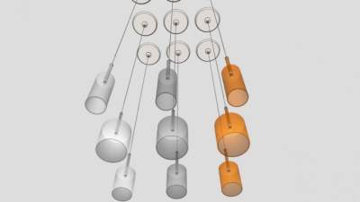 玻璃吊灯su模型下载_sketchup草图大师SKP模型