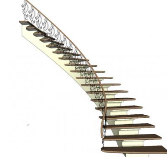 铁艺扶手su模型下载_sketchup草图大师SKP模型