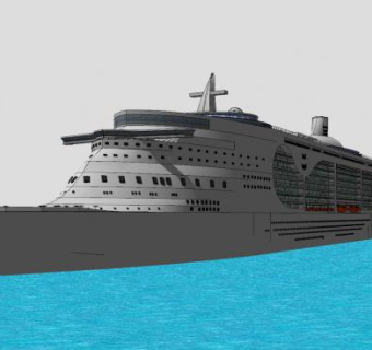 现代游轮SU模型下载_sketchup草图大师SKP模型