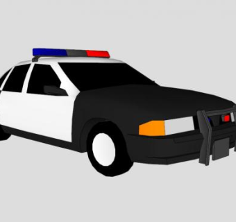 警车的SU模型设计_su模型下载 草图大师模型_SKP模型