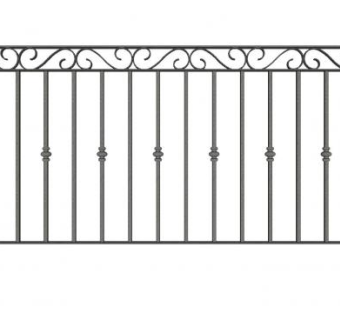 现代铁栅栏SU模型下载_sketchup草图大师SKP模型