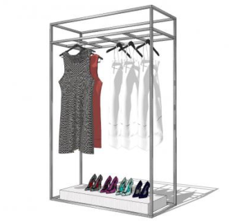 现代衣柜组合SU模型下载_sketchup草图大师SKP模型