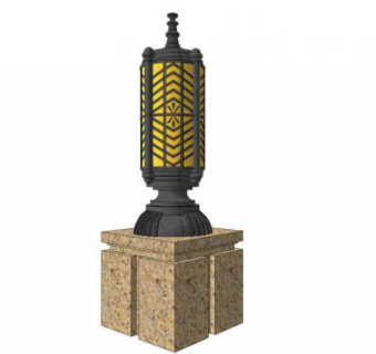 欧式庭院灯su模型下载_sketchup草图大师SKP模型