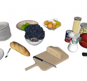 厨房用品su模型下载_sketchup草图大师SKP模型