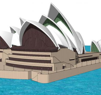 悉尼歌剧院su模型下载_sketchup草图大师SKP模型
