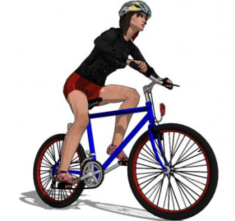 骑自行车su模型下载_sketchup草图大师SKP模型