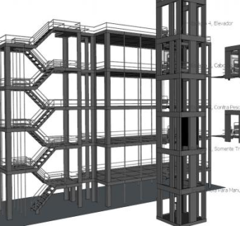 机械停车su模型下载_sketchup草图大师SKP模型