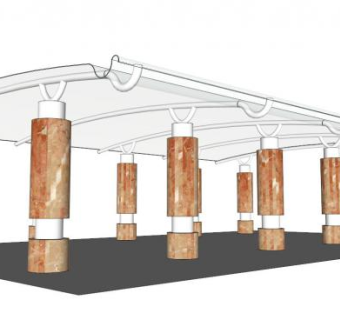 车库雨棚su模型下载_sketchup草图大师SKP模型