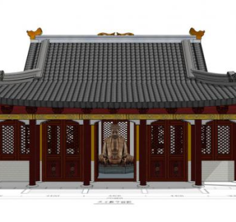 古代寺庙su模型下载_sketchup草图大师SKP模型