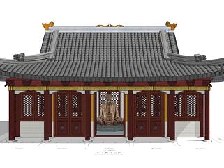 古代<em>寺庙su模型下载</em>_sketchup草图大师SKP模型