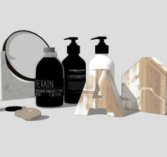 逼真化妆品SU模型下载_sketchup草图大师SKP模型