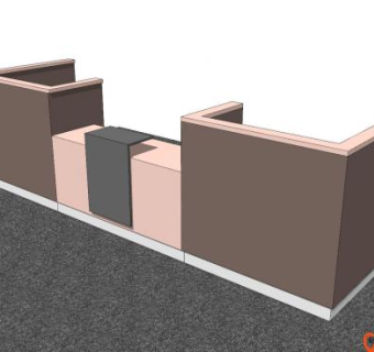 现代简约前台柜SU模型下载_sketchup草图大师SKP模型