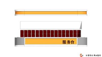 现代简约服务台SU模型下载_sketchup草图大师SKP模型