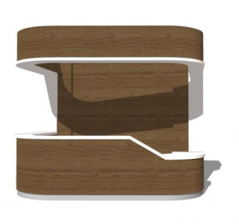 简约现代收银台SU模型下载_sketchup草图大师SKP模型