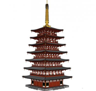 佛塔su模型下载_sketchup草图大师SKP模型