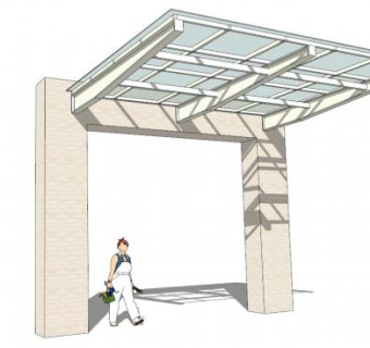 欧式雨棚su模型下载_sketchup草图大师SKP模型
