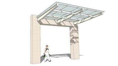 欧式雨棚su模型下载_sketchup草图大师SKP模型