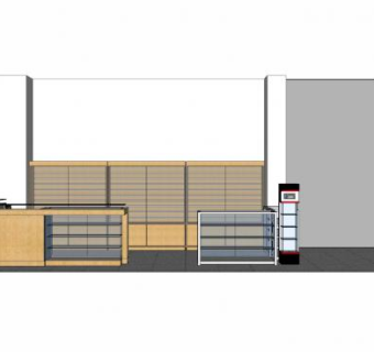 现代前台收银台SU模型下载_sketchup草图大师SKP模型