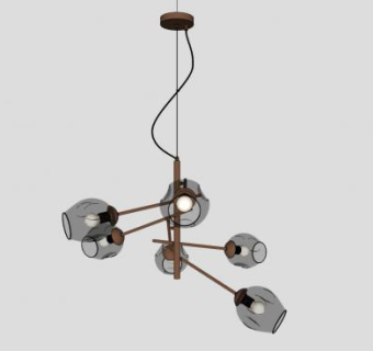 漂亮的装饰吊灯SU模型下载_sketchup草图大师SKP模型