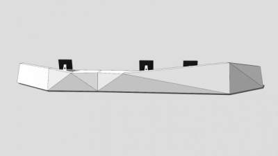 现代异型接待台SU模型下载_sketchup草图大师SKP模型