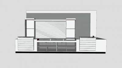 现代收银台接待柜SU模型下载_sketchup草图大师SKP模型