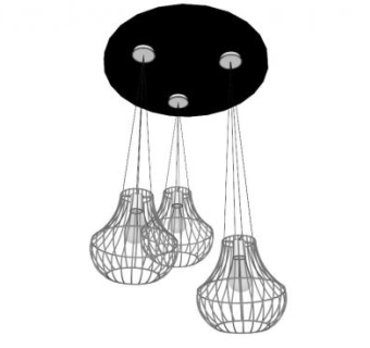 商场吊灯su模型下载_sketchup草图大师SKP模型