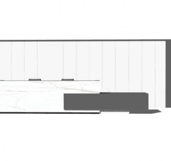 简约现代前台背景墙SU模型下载_sketchup草图大师SKP模型