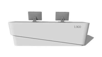 现代极简前台接待SU模型下载_sketchup草图大师SKP模型