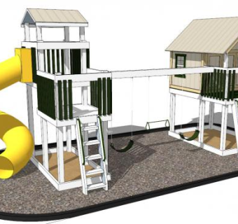 旋转滑梯su模型下载_sketchup草图大师SKP模型