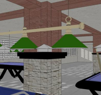 台球灯su模型下载_sketchup草图大师SKP模型