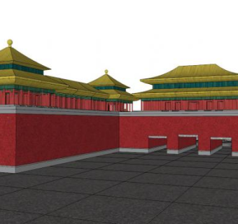 故宫午门su模型下载_sketchup草图大师SKP模型
