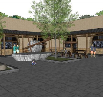 碾米房su模型下载_sketchup草图大师SKP模型