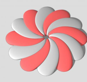 花瓣装饰品SU模型下载_sketchup草图大师SKP模型