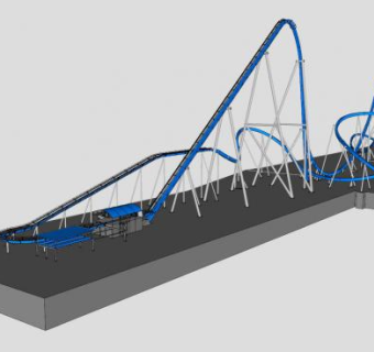 过山车滑道水道SU模型下载_sketchup草图大师SKP模型