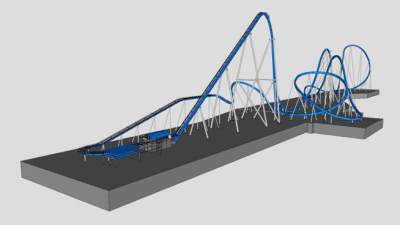 过山车滑道水道SU模型下载_sketchup草图大师SKP模型