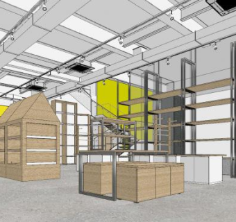 咖啡零售商店设计SU模型下载_sketchup草图大师SKP模型