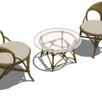 咖啡厅桌椅su模型下载_sketchup草图大师SKP模型