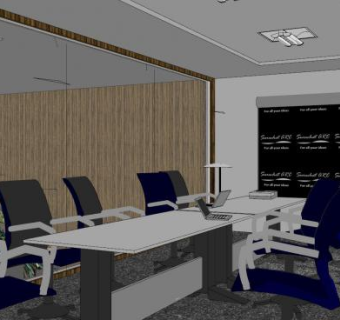 现代办公会议室sketchup模型下载_sketchup草图大师SKP模型