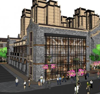 民国建筑su模型下载_sketchup草图大师SKP模型