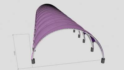 欧式廊架廊道SU模型下载_sketchup草图大师SKP模型