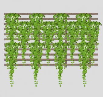 爬山虎装饰花架SU模型下载_sketchup草图大师SKP模型