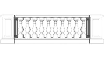 宝瓶柱su模型下载_sketchup草图大师SKP模型