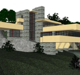 考夫曼沙漠别墅su模型下载_sketchup草图大师SKP模型
