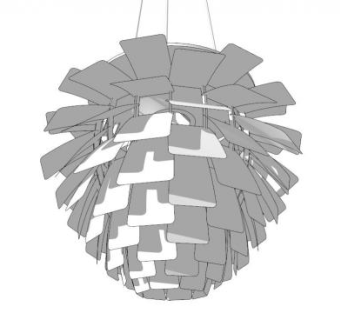 松果灯su模型下载_sketchup草图大师SKP模型