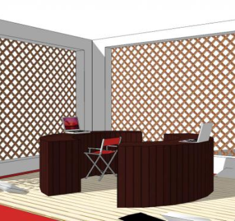 木格栅su模型下载_sketchup草图大师SKP模型